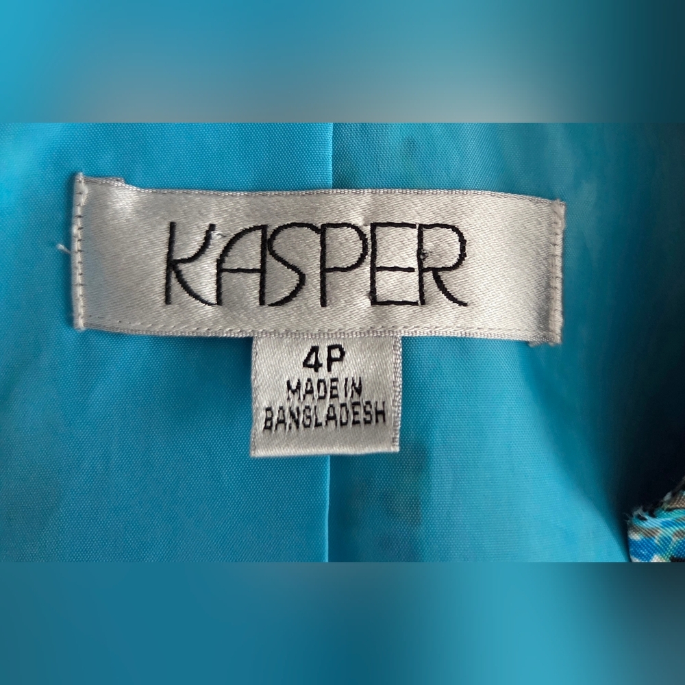 NWOT Kasper Patterned Women's Blazer Size 4P - Picture 10 of 12